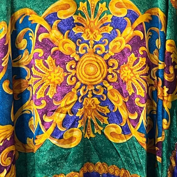 WINLAR Women Maci Dress Tunic Multicolor Satin Paisley Beach OS Boho Summer New - Picture 5 of 8